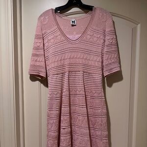 Missoni Pink Metallic knit dress